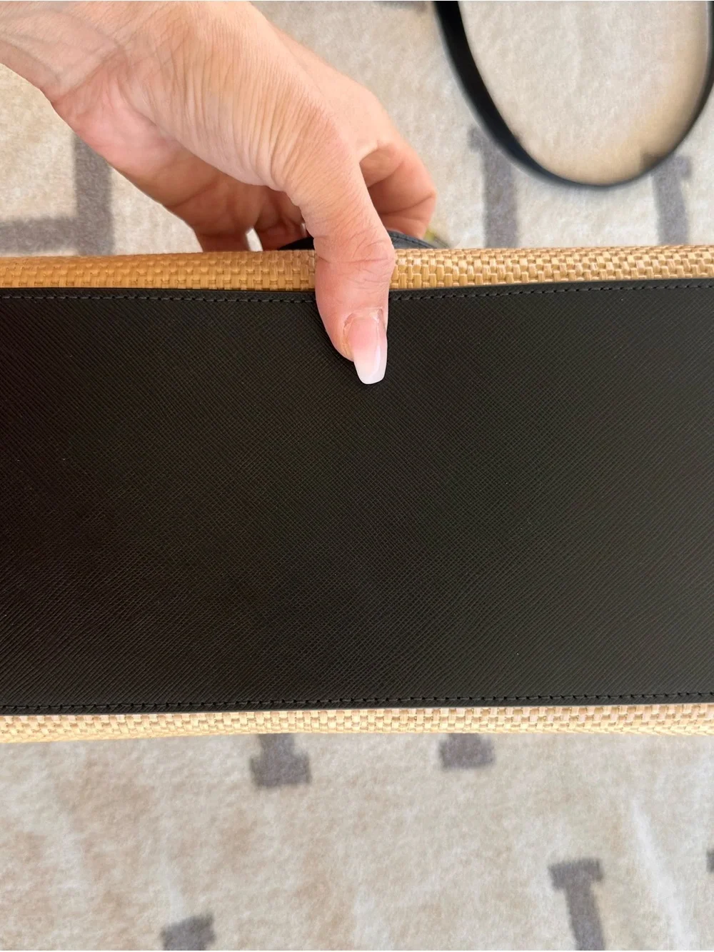 kate spade Beige and Black Woven Tote